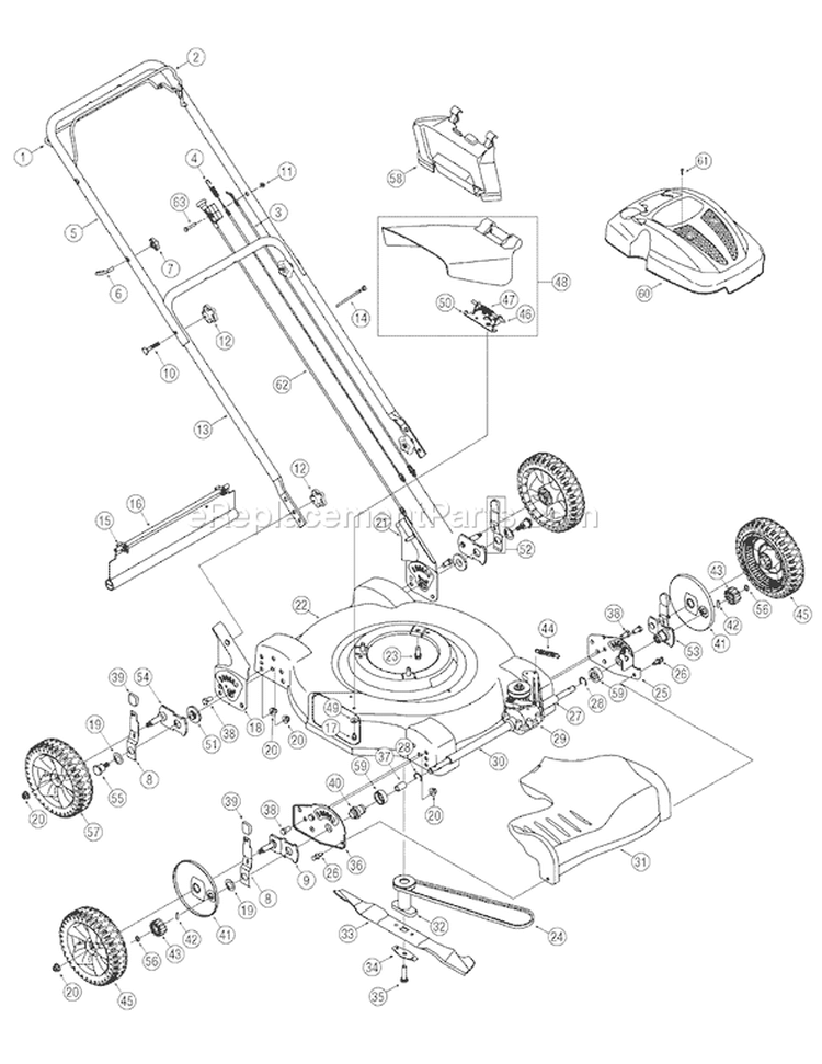 Page C Diagram and Parts List for 12A-26MB755 2006 Yard Man Lawn Mower
